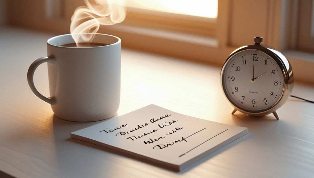 Simple productivity setup promoting a less-is-more approach to conserve energy with MS.