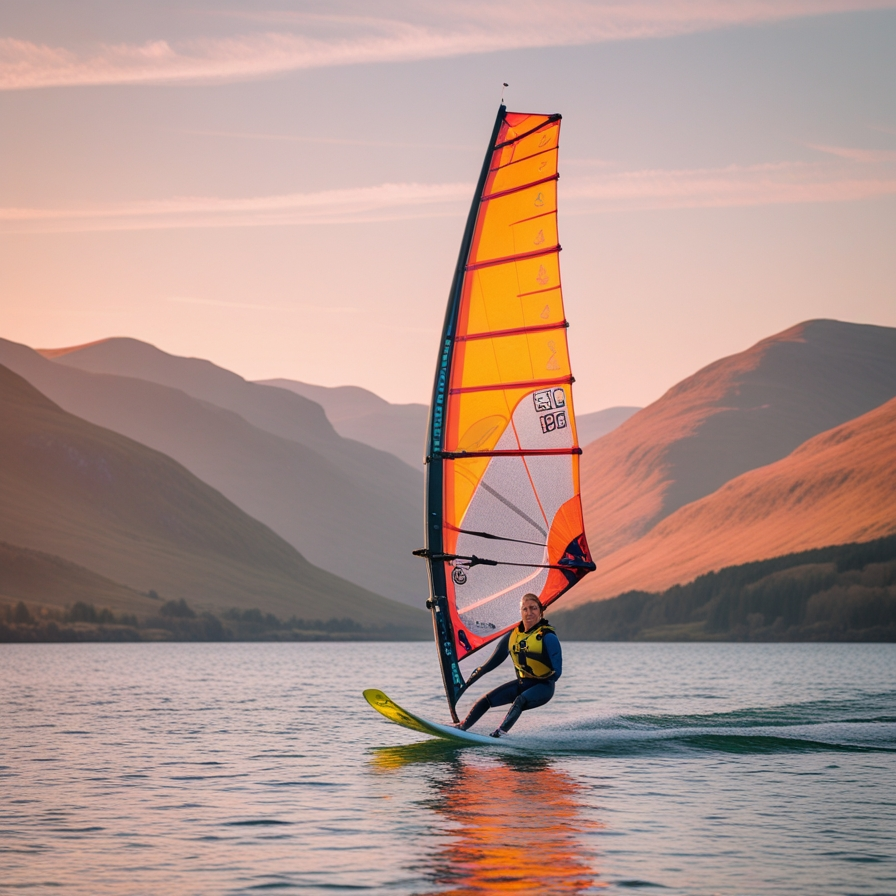 Windsurfing an a Scottish Loch